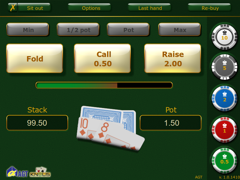 Electronic poker table - player seat